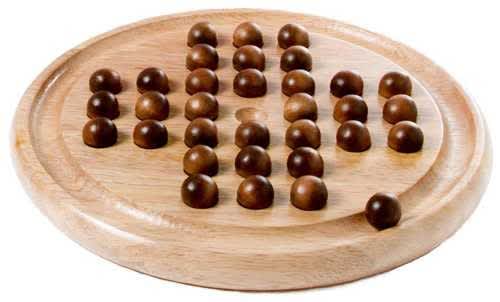 Solitair blank hout rond 23 cm.