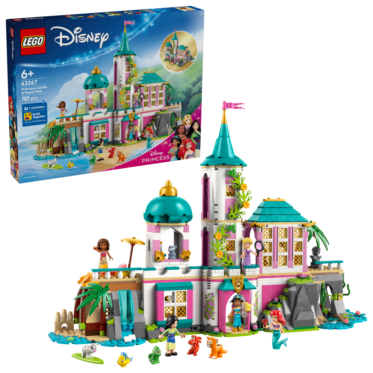 LEGO Prinsessenkasteel en koninklijke huisdieren 43267 Disney