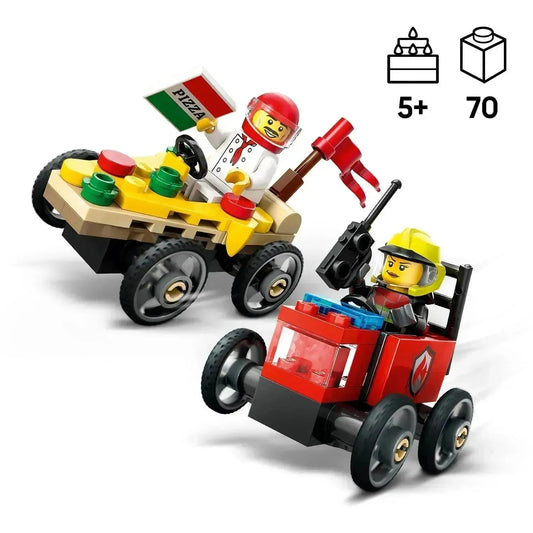 LEGO Race Car Pack: Pizza Van vs Fire Truck 60458 City (Pre-Order: January 2025)