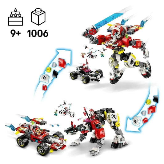 LEGO Coopers Tiger Mech & Zero's HotRod 71497 Dreamzzz (Pre-Order: January 2025)