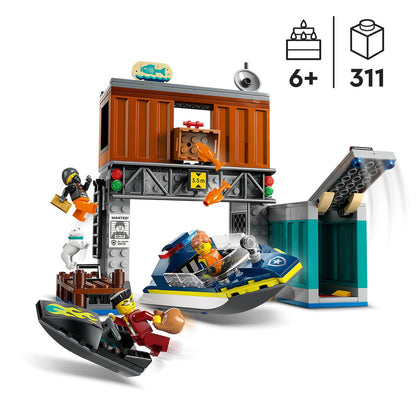 LEGO Politiespeedboot en boevenschuilplaats 60417 City LEGO CITY @ 2TTOYS LEGO €. 32.49