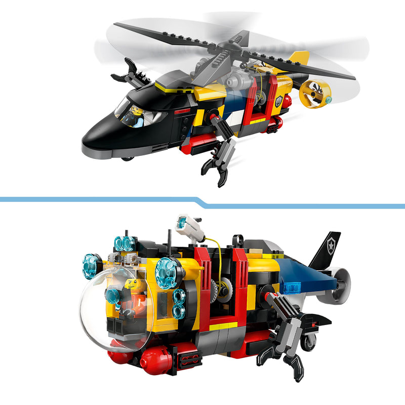 LEGO Helikopter, brandweerwagen en Onderzeeer 60462 City