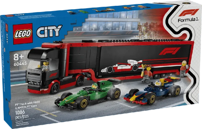 LEGO F1 Truck with Red Bull RB20 &amp; Aston Martin AMR24 F1 cars 60445 City (Delivery: January 1, 2025)