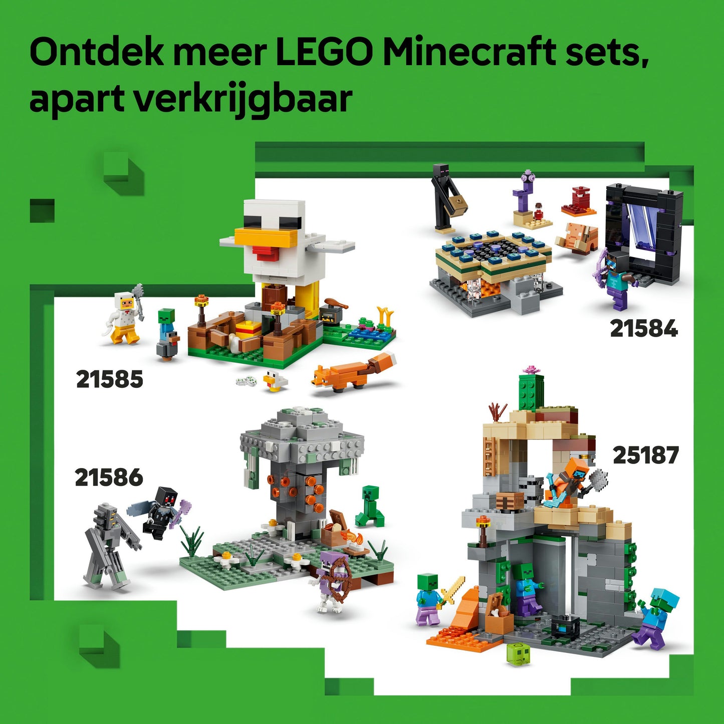 LEGO Minecraft Steve's Taiga-Avontuur Videogame Bouwpakket voor Kinderen 21583