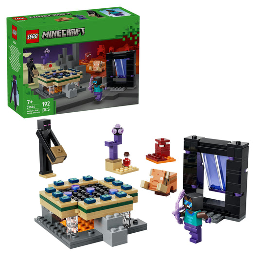LEGO Minecraft Reis naar de Nether en het End-Portaal Videogame Speelgoed voor Kinderen 21584