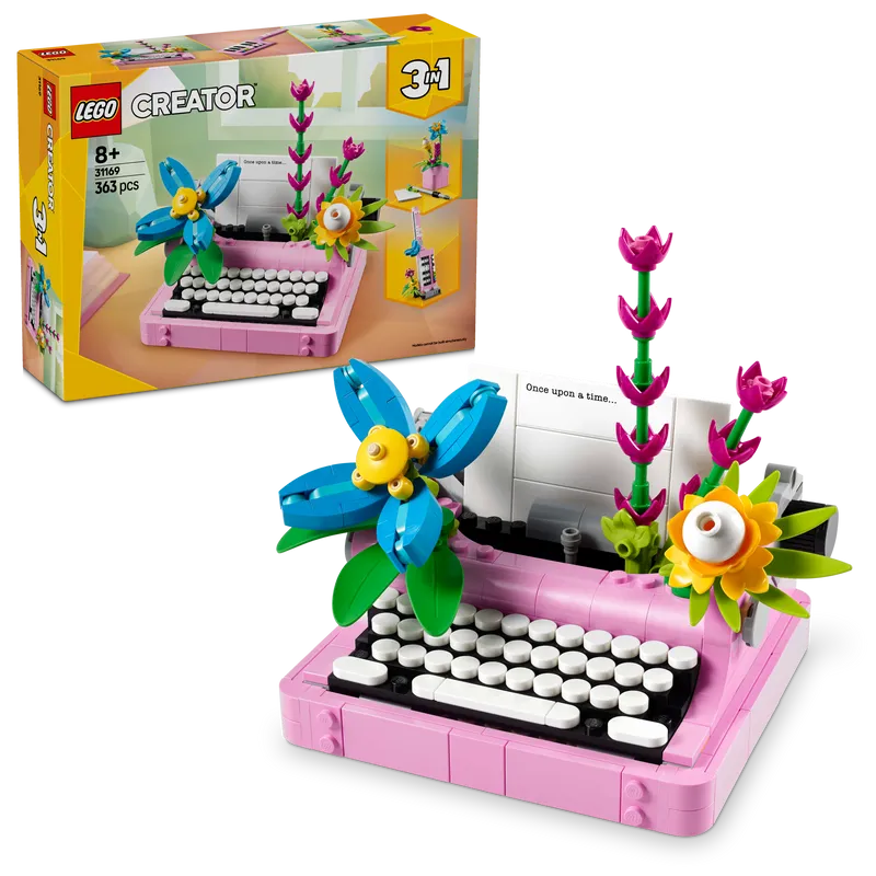 LEGO Typemachine met bloemen 31169 Creator 3-in-1