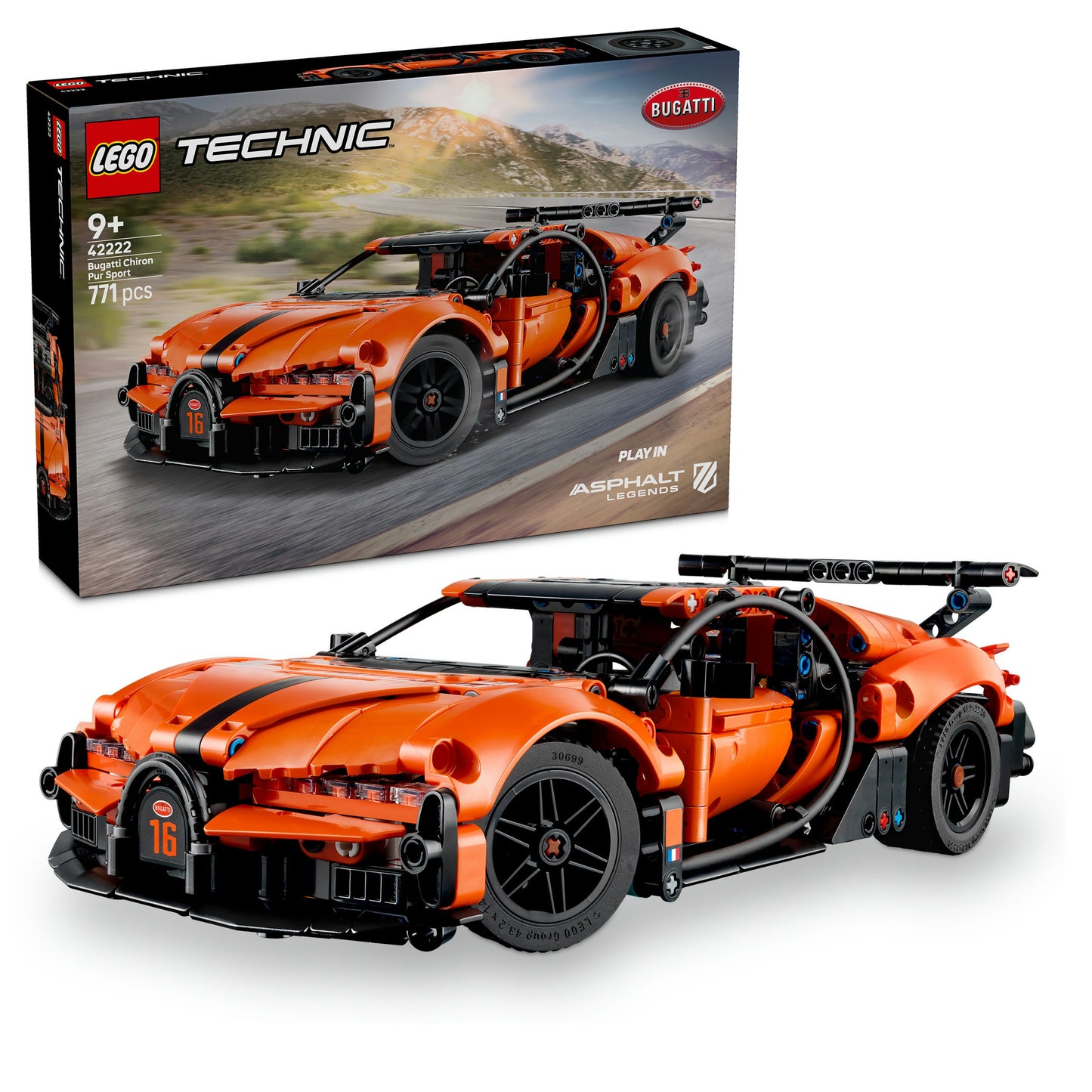 LEGO® Technic Bugatti Chiron Pur Sport Hypercar - Racewagenspeelgoed - Cadeau voor Kinderen - 42222
