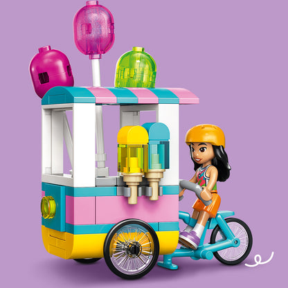 LEGO® Friends IJsjes- en Ballonnenkraam - Fantasiespeelgoed - 2 Minipoppetjes, Ballonnen en Fiets - 42692