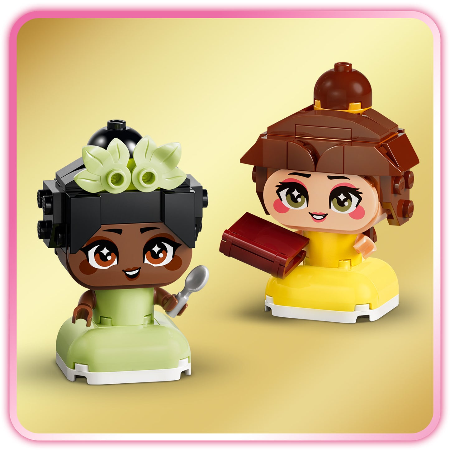 LEGO Disney Princess Mini Belle en Tiana met Kasteel Bouwbaar Speelgoed met Poppetjes 43291