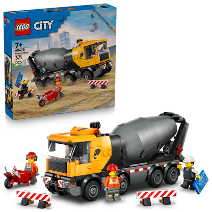 LEGO® City Cementwagen - Groot Bouwvoertuig met 3 Minifiguren voor Kinderen Vanaf 7 Jaar - 60478