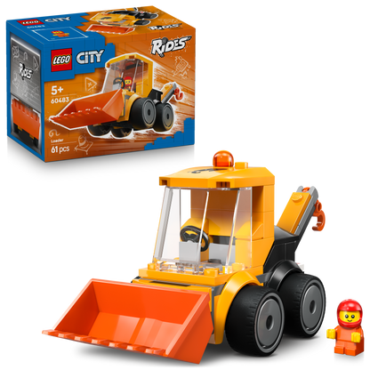 LEGO® City Voertuigen – Bouwlader - Minibouwspeelgoed met Minifiguur van een Bouwvakker - 60483