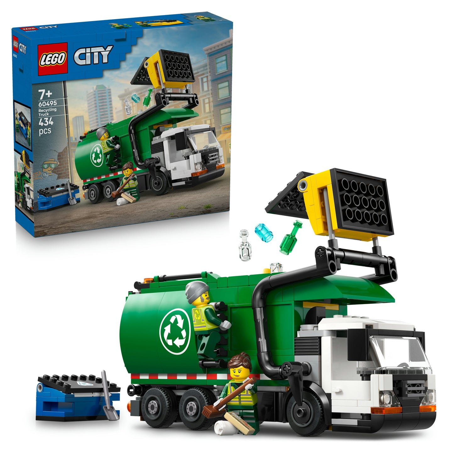 LEGO City Recyclingtruck – Vrachtwagen Speelgoed voor Kinderen vanaf 7 Jaar 60495