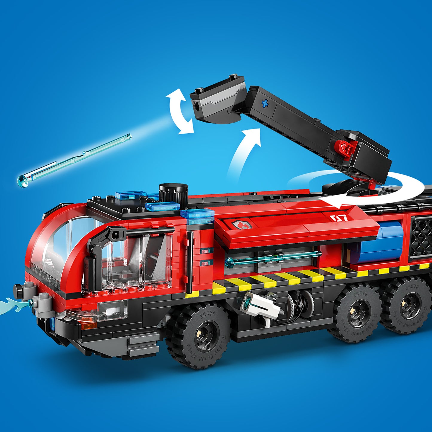 LEGO® City Luchthaven Brandweertruck - Bouwset met Reddingsvoertuig voor Jongens en Meisjes Vanaf 7 Jaar - 60499