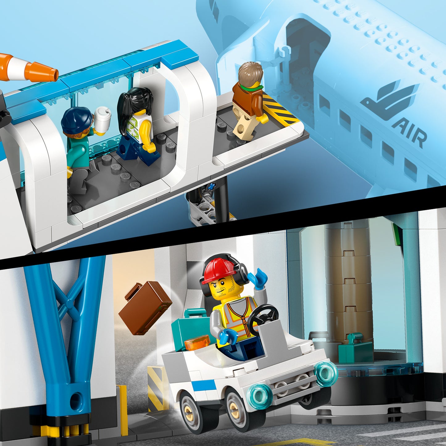 LEGO® City Luchthaven met Vliegtuig - Speelgoedset met Vliegveldmodel voor Fantasierijk Spelen - 60502