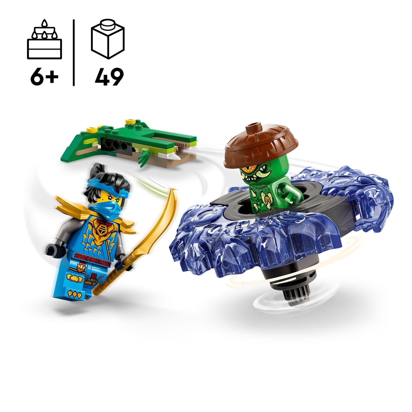 LEGO® NINJAGO® Nya vs. Mutatiemonster in Spinner - Actiespeelgoed - Speelset met 2 Minifiguren - 71849