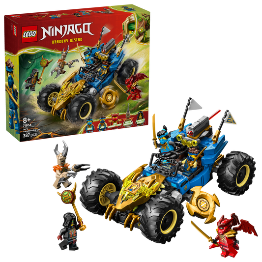 EGO® NINJAGO® Jay's Transformerende Auto - Ninja Speelgoedauto - Bouwset met 5 Minifiguren - 71856