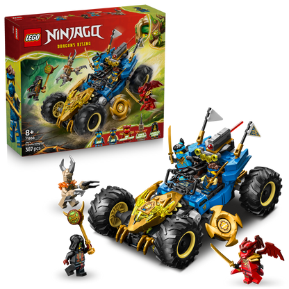 LEGO® NINJAGO® Jay's Transformerende Auto - Ninja Speelgoedauto - Bouwset met 5 Minifiguren - 71856