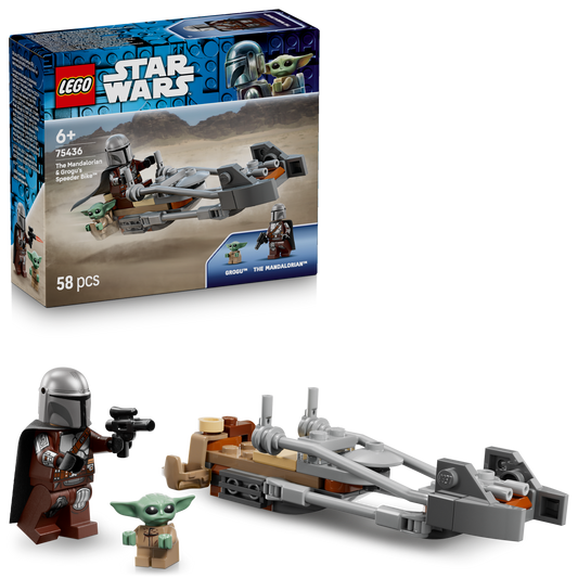 LEGO® Star Wars™ De Mandalorian en Grogu's Speederbike Bouw- en Speelset voor Kinderen Vanaf 6 Jaar - 75436