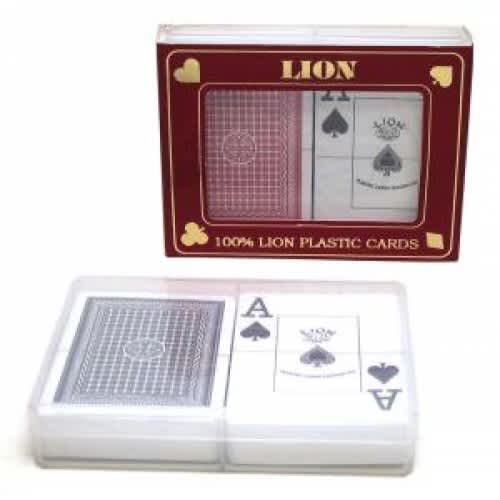 Lion 100% Plastic Pokerkaarten 2 Decks