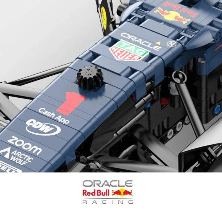 Max Verstappen raster RedBull F1 raceauto 1:8 Met afstandbediening (zelfde formaat als LEGO 42141 & 42171)