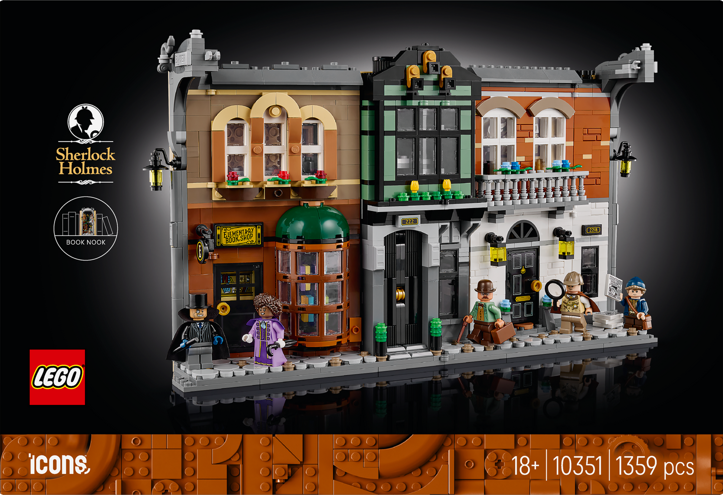 LEGO Sherlock Holmes Boekensteun 10351 Icons (Pre-Order: juni)