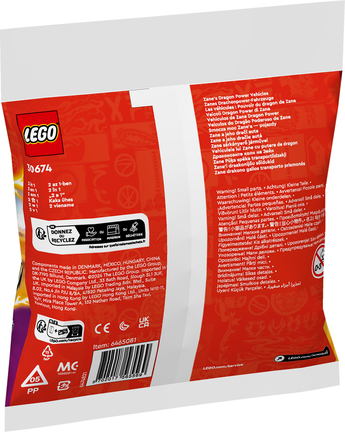 LEGO Zane's drakenkrachtvoertuigen 30674 Ninjago