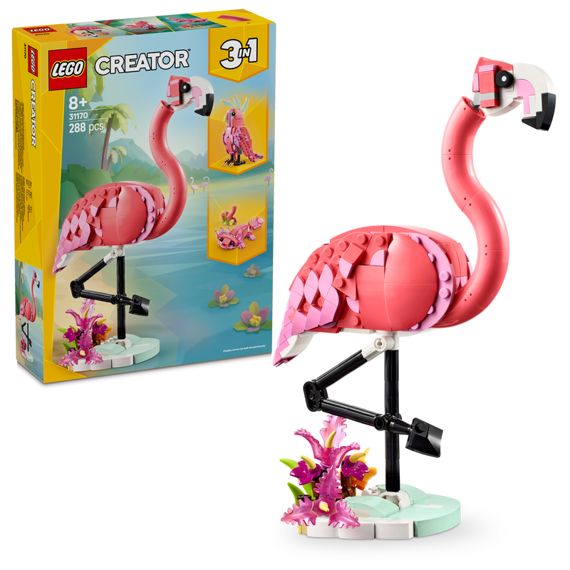 LEGO Wilde dieren Roze Flamingo 31170 Creator (Pre-Order: maart 2025)