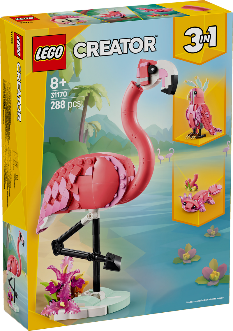 LEGO Wilde dieren Roze Flamingo 31170 Creator (Pre-Order: maart 2025)