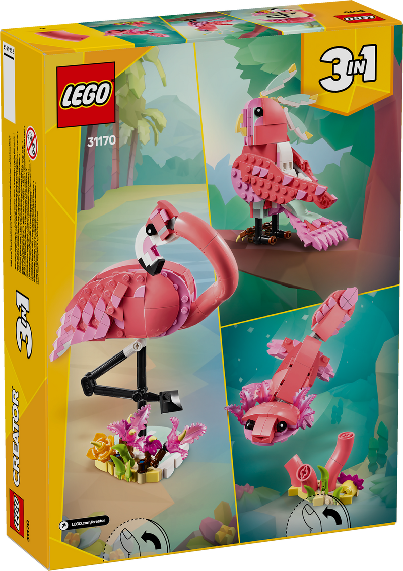 LEGO Wilde dieren Roze Flamingo 31170 Creator (Pre-Order: maart 2025)