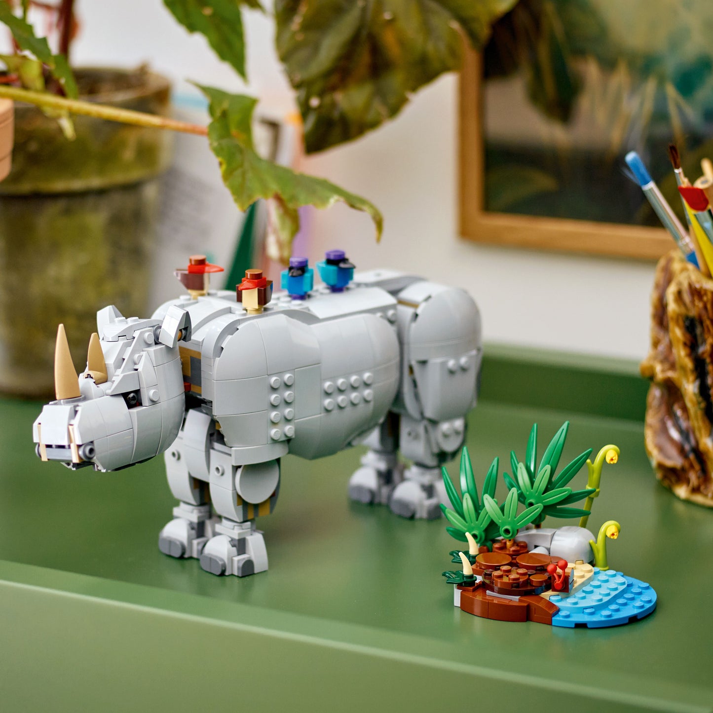 LEGO Wilde dieren: machtige neushoorn met vogels 31171 Creator