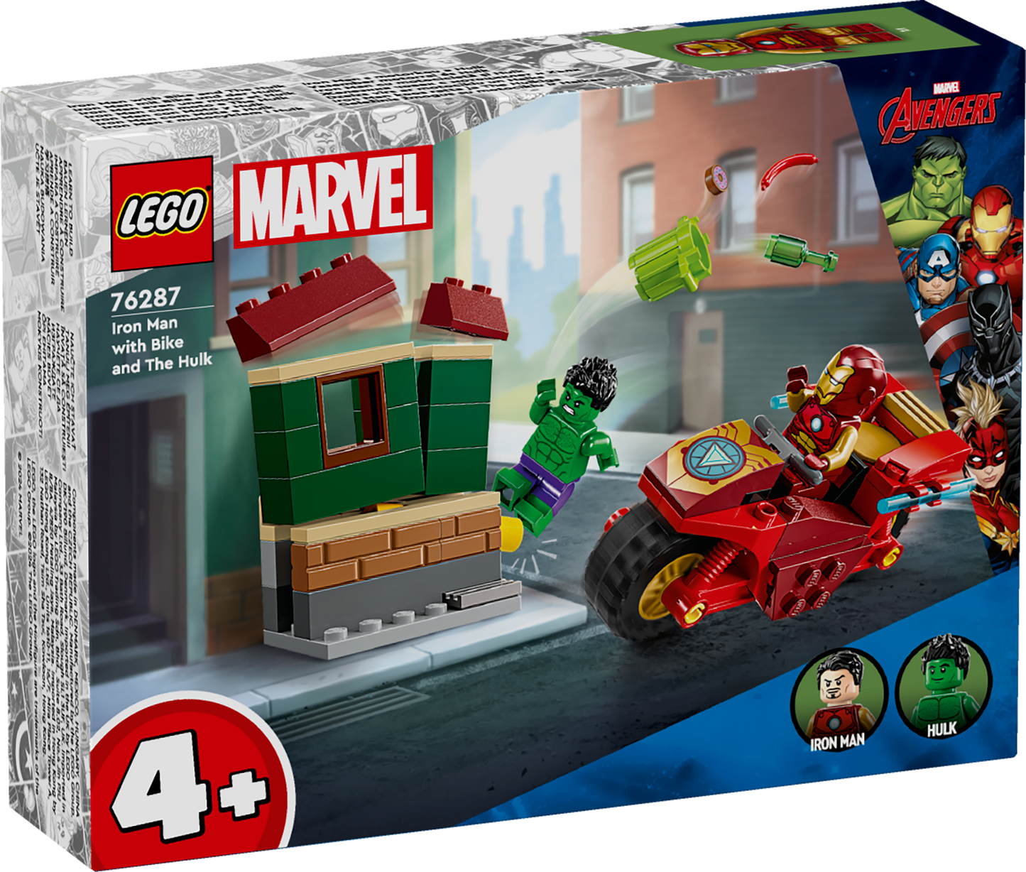 LEGO Iron Man with Motorcycle and the Hulk 76287 Superheroes