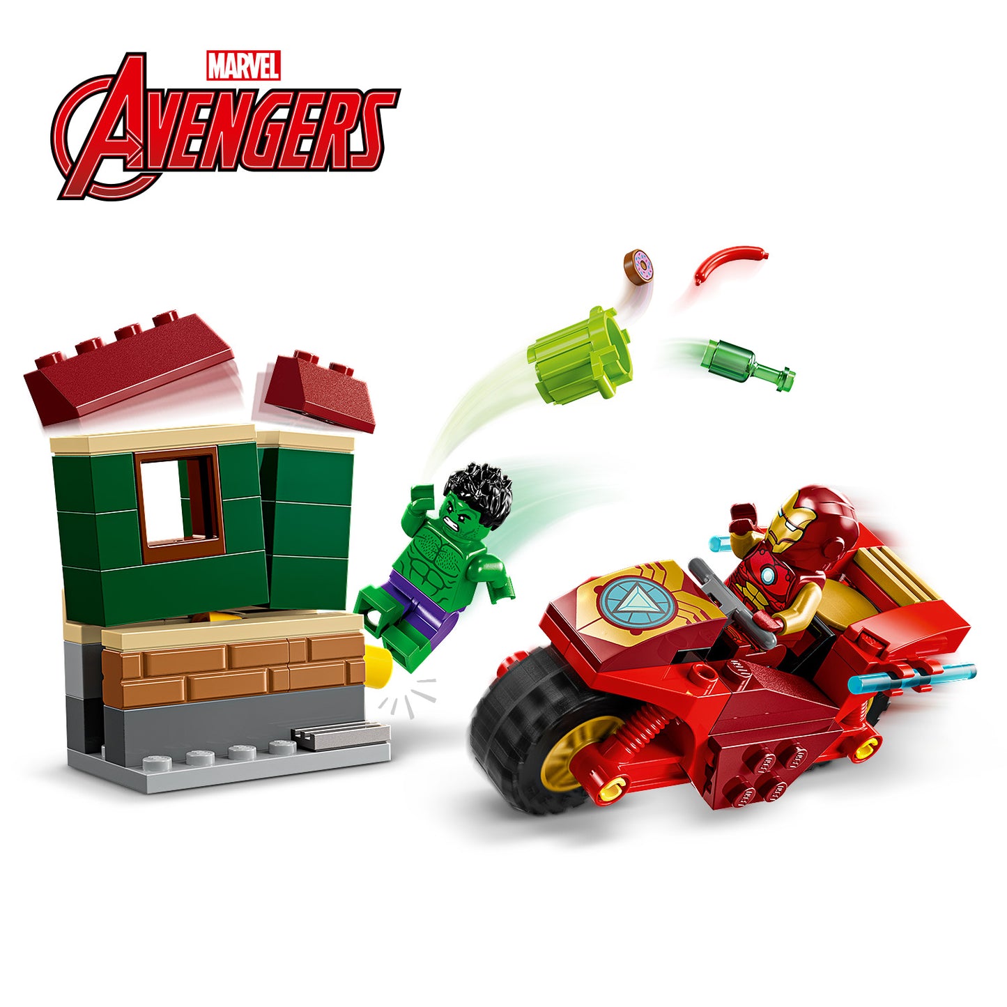 LEGO Iron Man with Motorcycle and the Hulk 76287 Superheroes