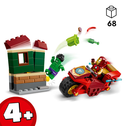 LEGO Iron Man with Motorcycle and the Hulk 76287 Superheroes