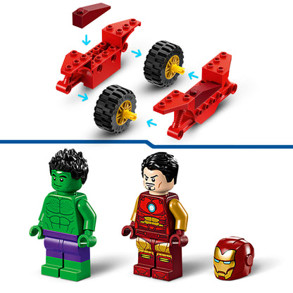 LEGO Iron Man with Motorcycle and the Hulk 76287 Superheroes