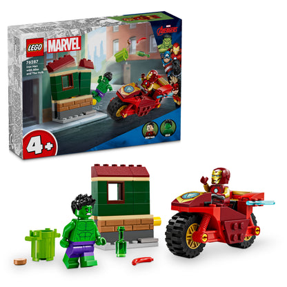 LEGO Iron Man with Motorcycle and the Hulk 76287 Superheroes