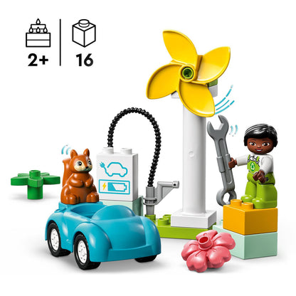 LEGO Wind turbine en electrische auto 10985 DUPLO @ 2TTOYS LEGO €. 8.48