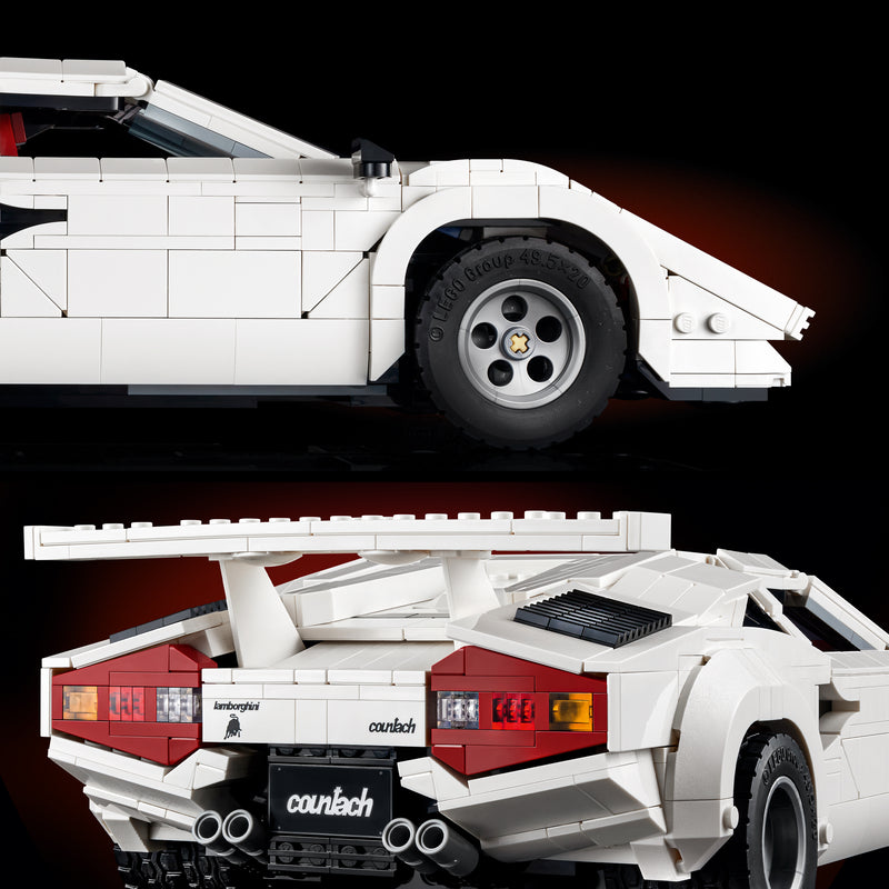 LEGO white Lamborghini Countach 5000 Quattrovalvole 10337 Icons (Pre-Order: 1-2025)