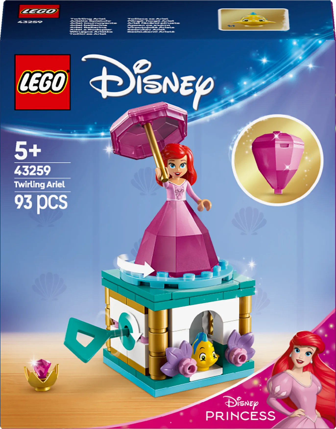 LEGO Draaiende Ariel 43259 Disney (Pre-Order: januari 2025) @ 2TTOYS | Official LEGO shop😊🥰 LEGO €. 8.49