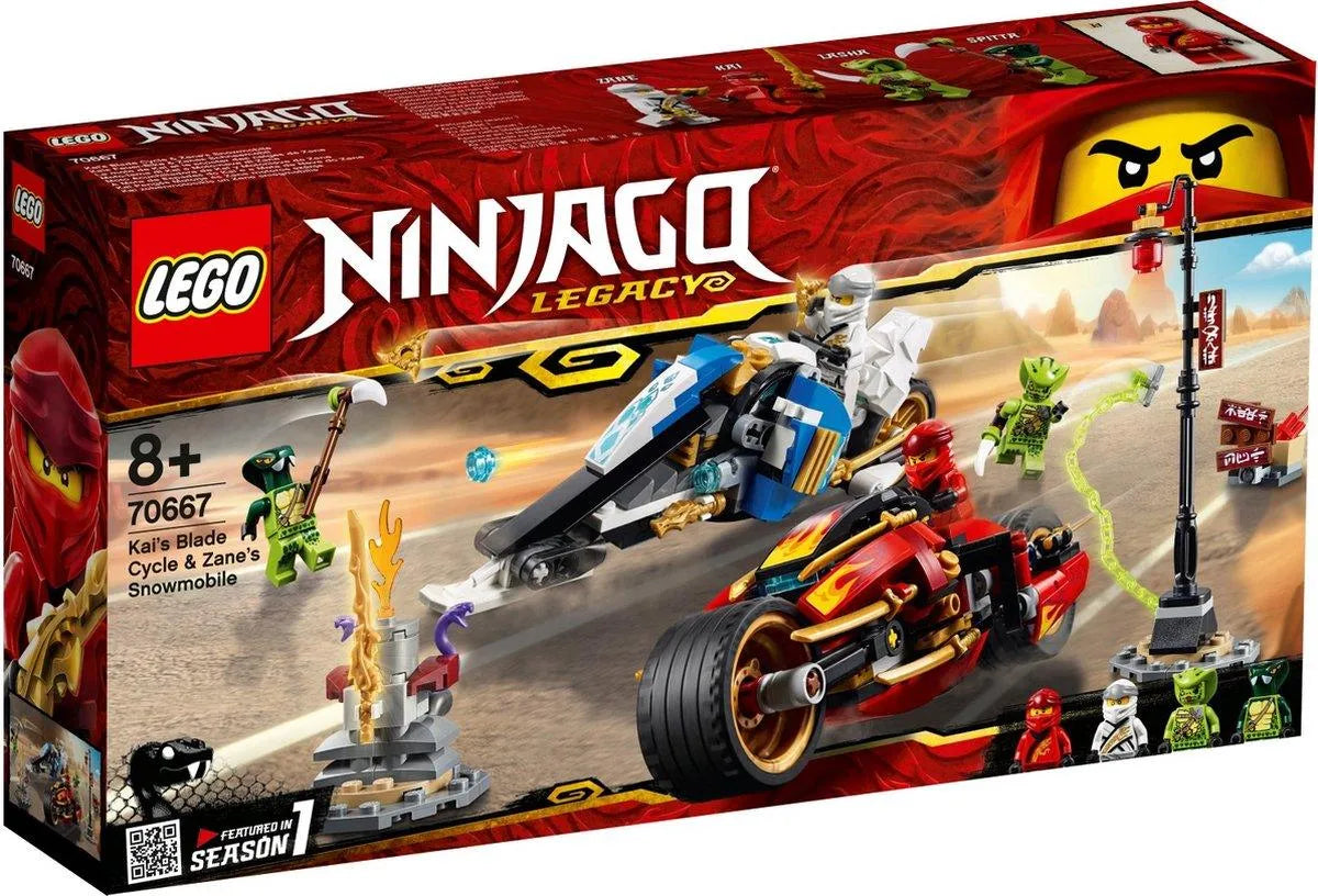 LEGO Kais Feuer-Bike zwaardmotor & Zanes sneeuwscooter 70667 Ninjago LEGO NINJAGO @ 2TTOYS | Official LEGO shop😊🥰 LEGO €. 32.99