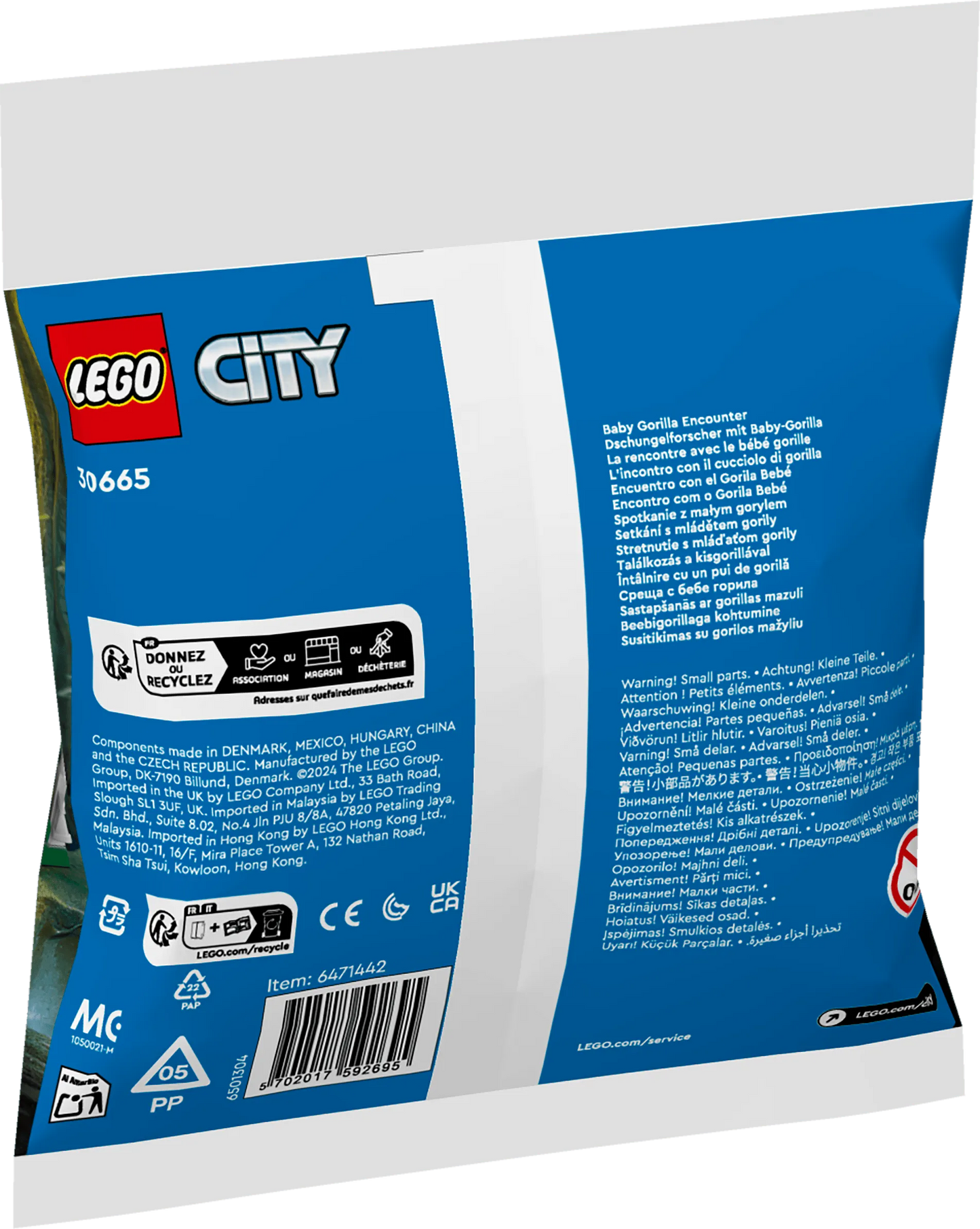 LEGO Ontmoeting met de babygorilla 30665 City LEGO CITY @ 2TTOYS | Official LEGO shop😊🥰 LEGO €. 3.49