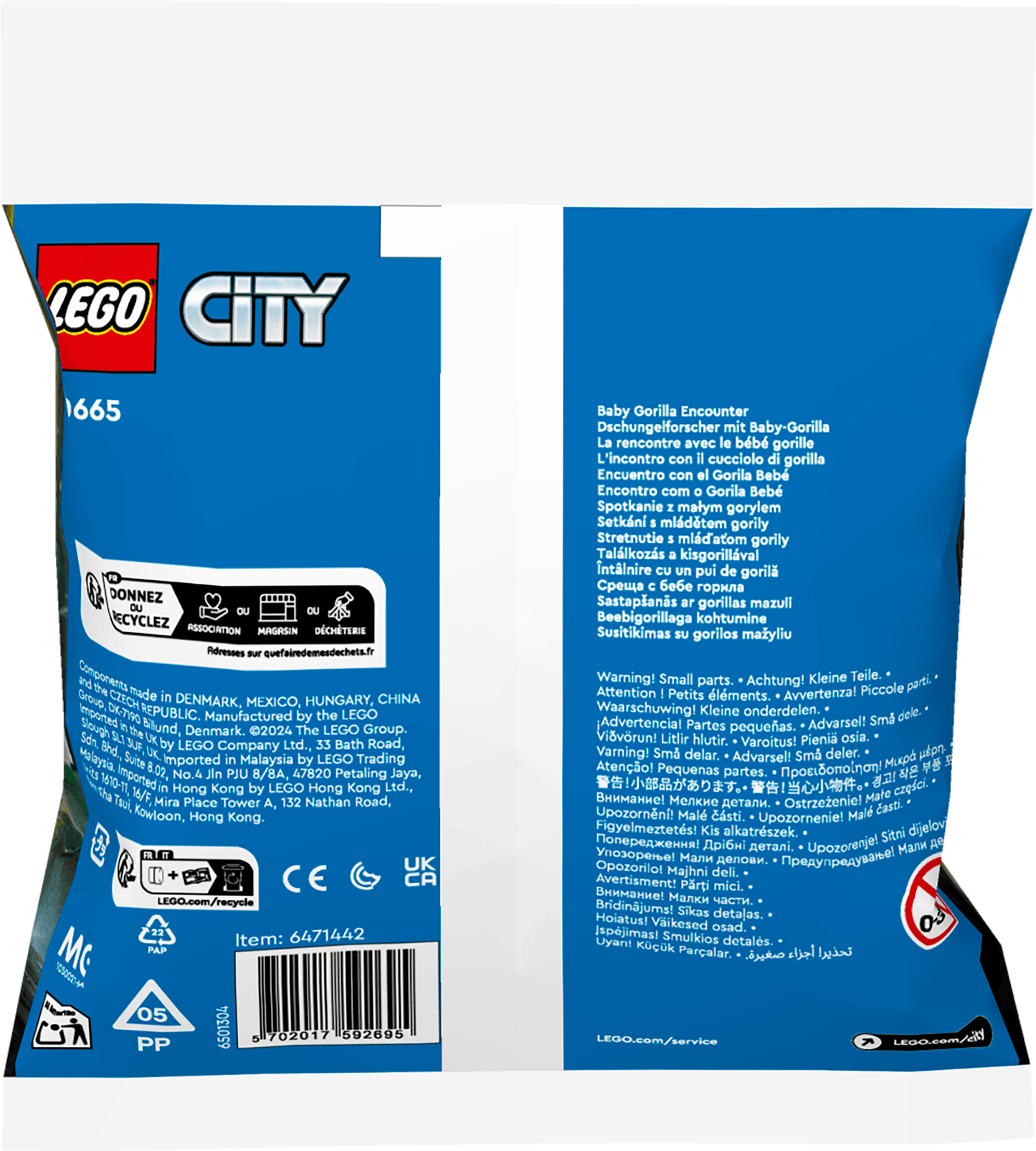 LEGO Ontmoeting met de babygorilla 30665 City (Pre-Order: verwacht juni) LEGO CITY @ 2TTOYS LEGO €. 3.49