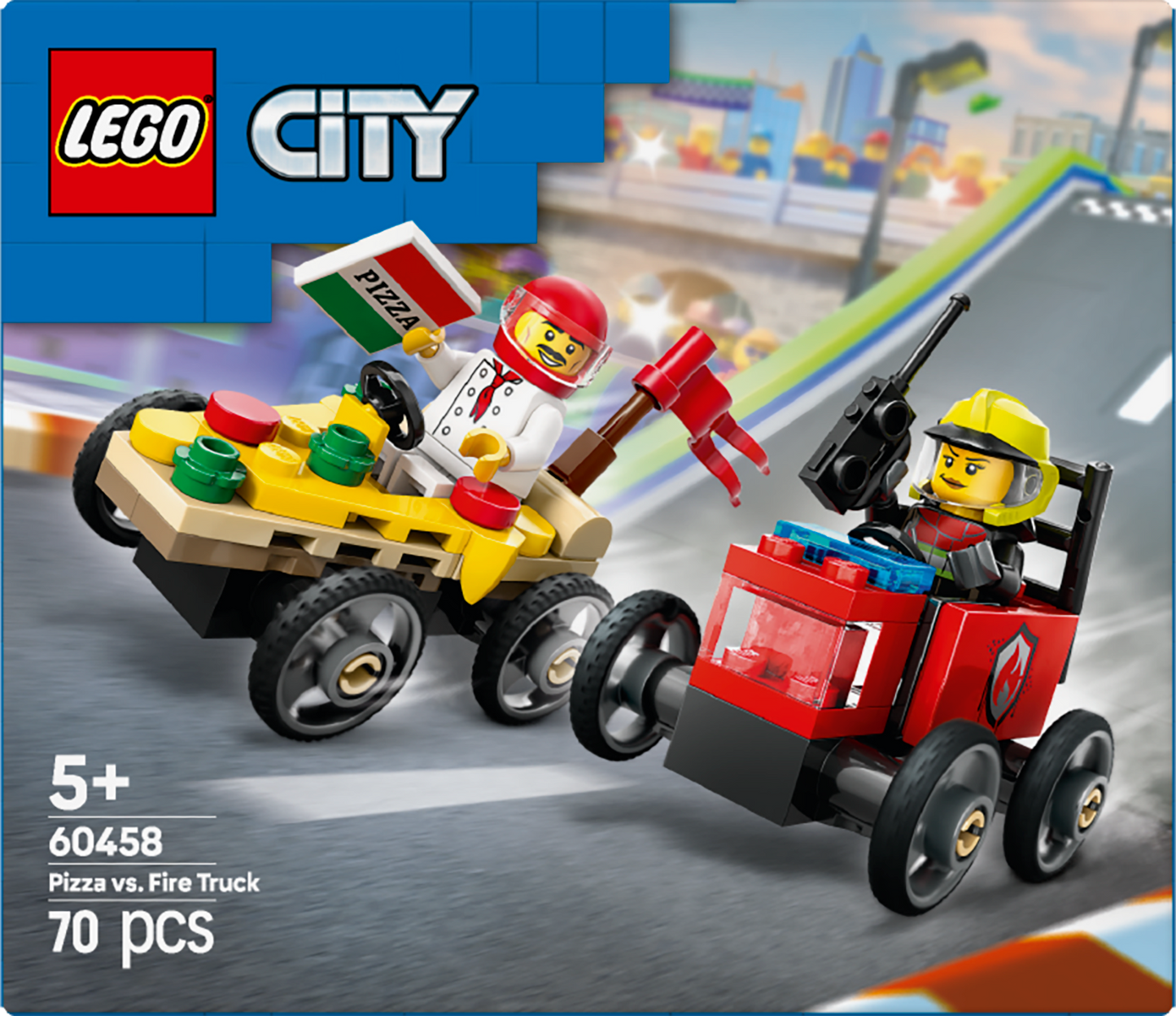 LEGO Raceauto pakket: pizzabestelwagen vs Brandweerwagen 60458 City (Pre-Order: januari 2025) LEGO CITY @ 2TTOYS | Official LEGO shop😊🥰 LEGO €. 8.49