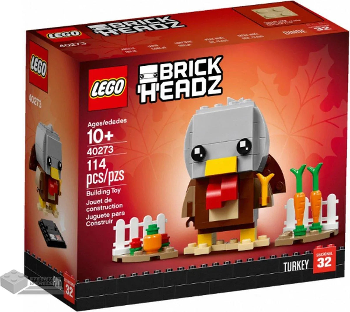 LEGO Thanksgiving kalkoen met wortels 40273 Brickkeadz (nr 32) LEGO BRICKHEADZ @ 2TTOYS | Official LEGO shop😊🥰 LEGO €. 12.49