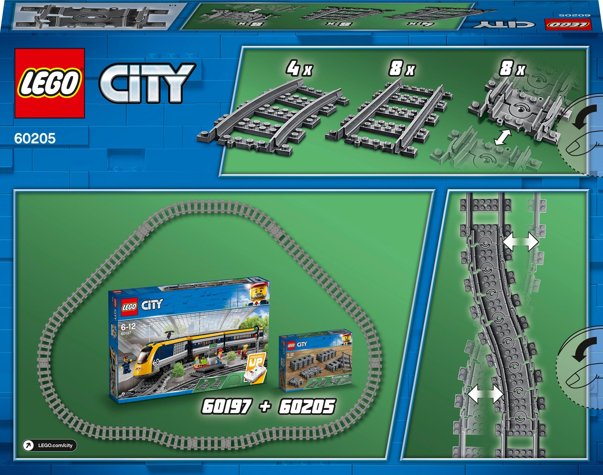 LEGO Treinen rechte en gebogen rails 60205 City LEGO CITY TREINEN @ 2TTOYS LEGO €. 16.98