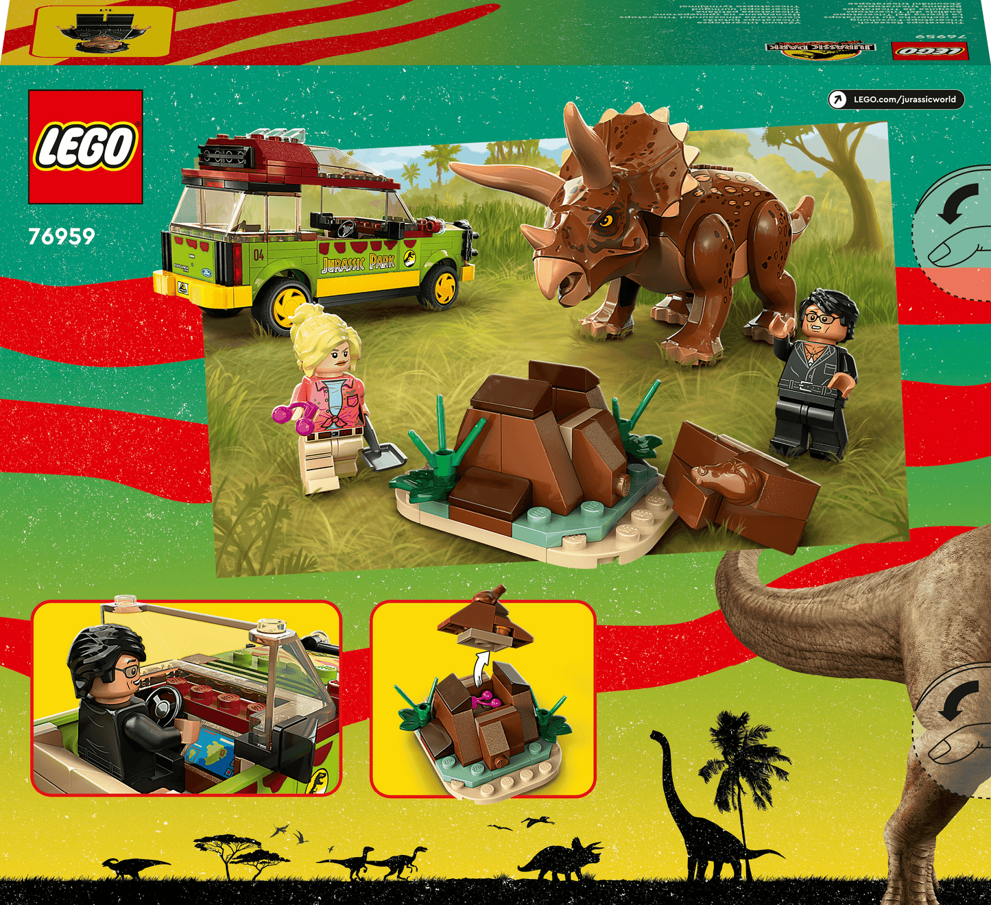 LEGO 76959 Triceraptops onderzoek LEGO JURASSIC WORLD @ 2TTOYS LEGO €. 44.99