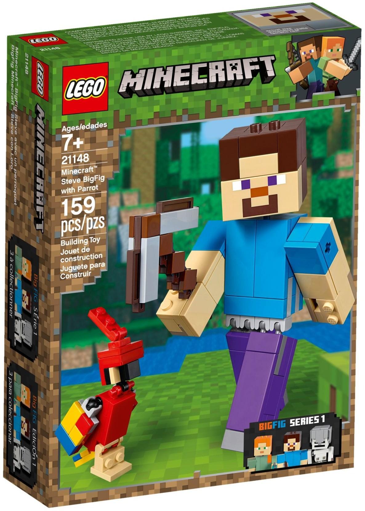 LEGO BigFig Steve met papegaai 21148 Minecraft LEGO MINECRAFT @ 2TTOYS | Official LEGO shop😊🥰 LEGO €. 22.49