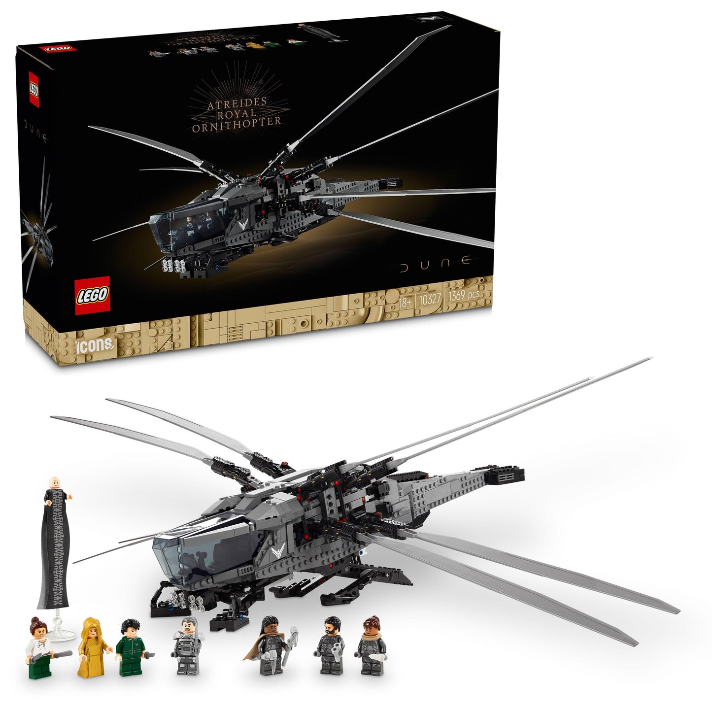 LEGO De Dune Atreides Royal Ornithopter 10327 Icons LEGO ICONS @ 2TTOYS | Official LEGO shop😊🥰 LEGO €. 139.99