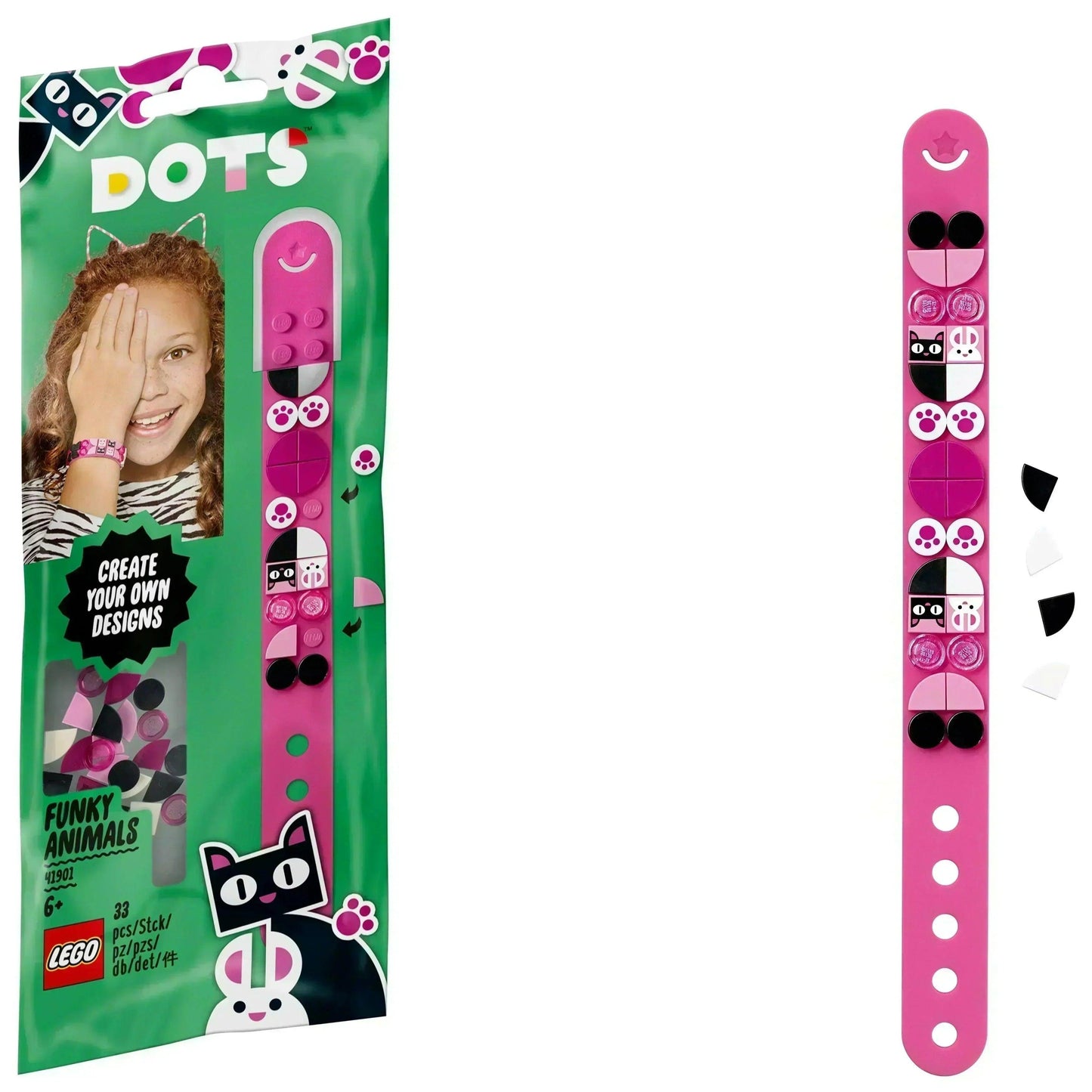 LEGO Funky dieren armband 41901 Dots LEGO DOTS @ 2TTOYS LEGO €. 5.39