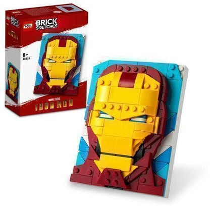 LEGO Iron Man afbeelding 40535 Brick Sketches LEGO BRICKHEADZ @ 2TTOYS | Official LEGO shop😊🥰 LEGO €. 21.99