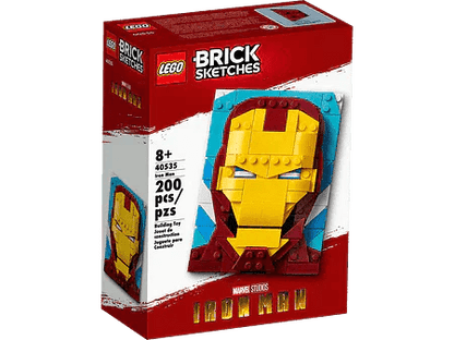 LEGO Iron Man afbeelding 40535 Brick Sketches LEGO BRICKHEADZ @ 2TTOYS | Official LEGO shop😊🥰 LEGO €. 21.99